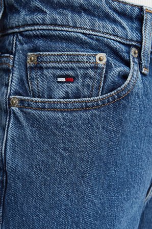 Tommy Jeans Pamuklu Wide Leg Fit Yüksek Bel Jean Kadın KOT PANTOLON DW0DW23069 1A5 MAVİ