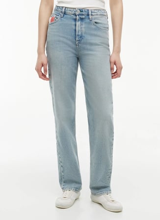 Tommy Jeans Mavi Kadın Slim Straight Denim Pantolon DW0DW230351AB