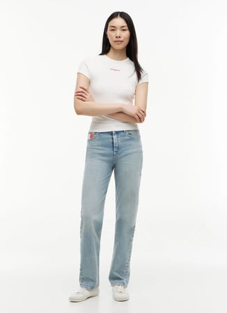 Tommy Jeans Mavi Kadın Slim Straight Denim Pantolon DW0DW230351AB