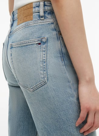 Tommy Jeans Mavi Kadın Slim Straight Denim Pantolon DW0DW230351AB