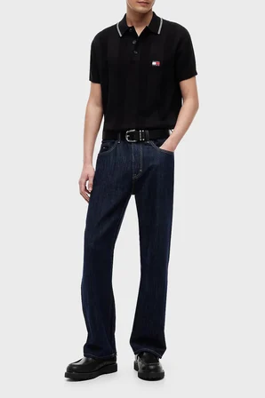 Tommy Jeans Pamuklu Staright Fit Normal Bel Düz Paça Jean Erkek KOT PANTOLON DM0DM23336 1BK MAVİ