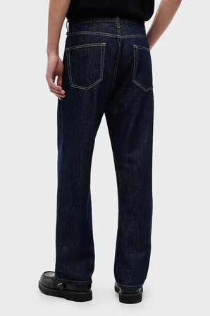 Tommy Jeans Pamuklu Staright Fit Normal Bel Düz Paça Jean Erkek KOT PANTOLON DM0DM23336 1BK MAVİ