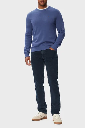 Tommy Jeans Pamuklu Regular Fit Bisiklet Yaka Kazak Erkek KAZAK DM0DM22853 C6Q MAVİ
