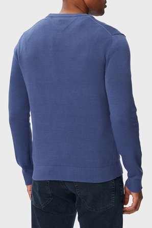 Tommy Jeans Pamuklu Regular Fit Bisiklet Yaka Kazak Erkek KAZAK DM0DM22853 C6Q MAVİ