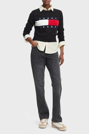 Tommy Jeans Slim Fit Yüksek Bel Düz Paça Jean Kadın KOT PANTOLON DW0DW23469 1BZ MAVİ