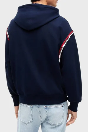 Tommy Jeans Pamuklu Relaxed Fit Kapüşonlu Yaka Sweat Erkek SWEAT DM0DM23155 C1G LACİVERT