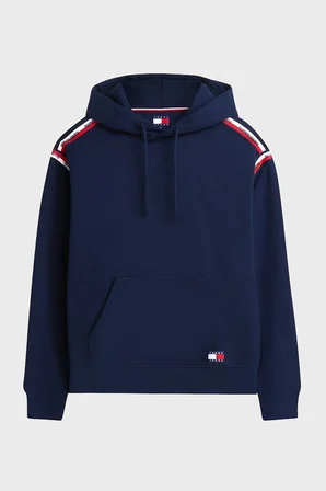Tommy Jeans Pamuklu Relaxed Fit Kapüşonlu Yaka Sweat Erkek SWEAT DM0DM23155 C1G LACİVERT