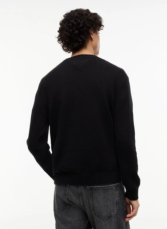 Tommy Jeans Siyah Erkek Kazak DM0DM23413BDS TJM REG FLAG SWEATER