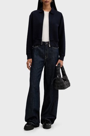 Tommy Jeans Pamuklu Yüksek Bel Geniş Paça Jean Kadın KOT PANTOLON DW0DW23093 1BK MAVİ