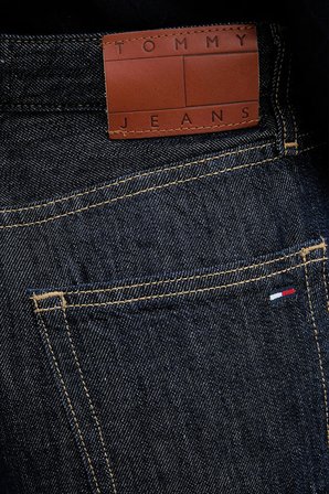 Tommy Jeans Pamuklu Yüksek Bel Geniş Paça Jean Kadın KOT PANTOLON DW0DW23093 1BK MAVİ