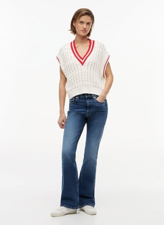 Tommy Jeans Beyaz Kadın Triko Yelek DW0DW22927YBH