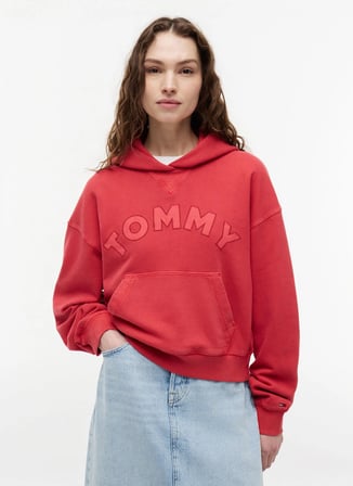 Tommy Jeans Kırmızı Kadın Nakışlı Sweatshirt DW0DW22822XK9