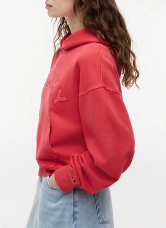 Tommy Jeans Kırmızı Kadın Nakışlı Sweatshirt DW0DW22822XK9