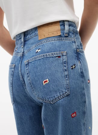 Tommy Jeans Mavi Kadın Slim Straight Denim Pantolon DW0DW231001A5
