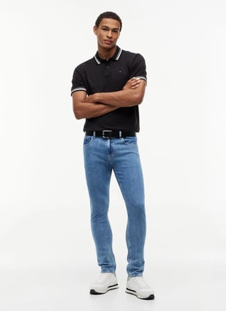 Tommy Jeans Mavi Erkek Slim Fit Denim Pantolon DM0DM236431AB AUSTIN SLIM TPRD BJ4