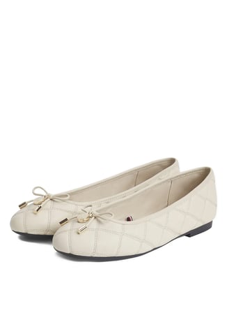 Tommy Hilfiger Siyah Kadın Babet TH CHARM QUILTED BALLERINA