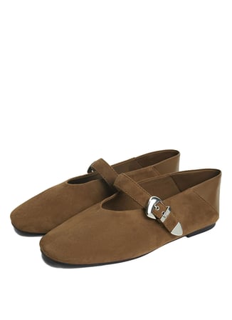 Tommy Hilfiger Taba Kadın Babet TJW BALLERINA SUEDE