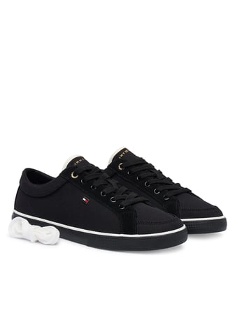 TOMMY HILFIGER Kadın Marka Logolu Günlük Kullanıma Uygun 1Siyah1 Sneaker FW0FW09390 0GK