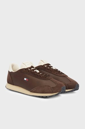 Tommy Jeans Süet Detaylı Sneaker Ayakkabı Erkek AYAKKABI EM0EM01763 GV0 KAHVE