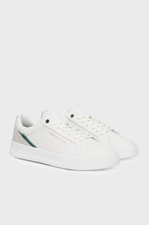 Tommy Hilfiger Deri Sneaker Ayakkabı Erkek AYAKKABI FM0FM05879 YBL BEYAZ