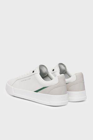 Tommy Hilfiger Deri Sneaker Ayakkabı Erkek AYAKKABI FM0FM05879 YBL BEYAZ