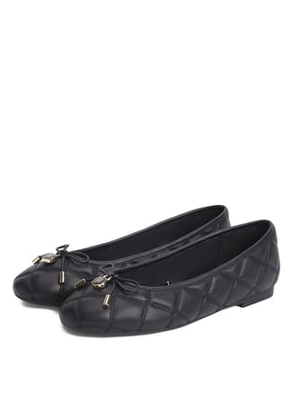 Tommy Hilfiger Siyah Kadın Babet TH CHARM QUILTED BALLERINA
