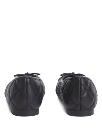 Tommy Hilfiger Siyah Kadın Babet TH CHARM QUILTED BALLERINA