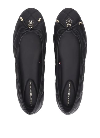 Tommy Hilfiger Siyah Kadın Babet TH CHARM QUILTED BALLERINA