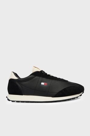 Tommy Jeans Süet Detaylı Sneaker Ayakkabı Erkek AYAKKABI EM0EM01763 BDS SİYAH