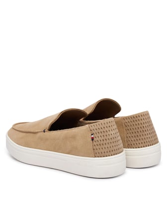 TOMMY HILFIGER Erkek Marka Logolu Günlük Kullanıma Uygun Haki Loafer Ayakkabı FM0FM05924 RBC