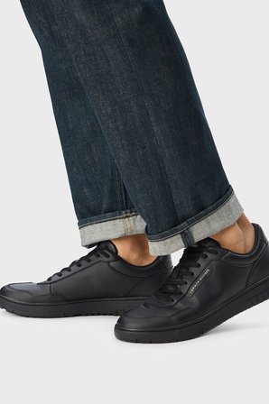 Tommy Hilfiger Deri Sneaker Ayakkabı Erkek AYAKKABI FM0FM05927 BDS SİYAH