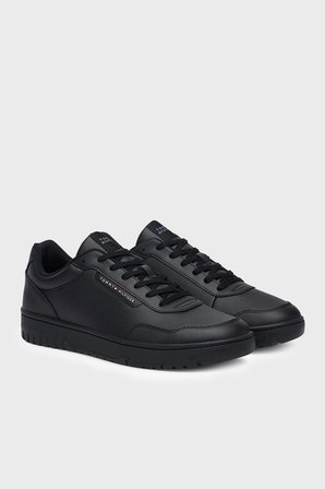 Tommy Hilfiger Deri Sneaker Ayakkabı Erkek AYAKKABI FM0FM05927 BDS SİYAH