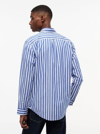 TJM REG POPLIN PATTERN SHIRT Erkek Mavi Gömlek - DM0DM23414