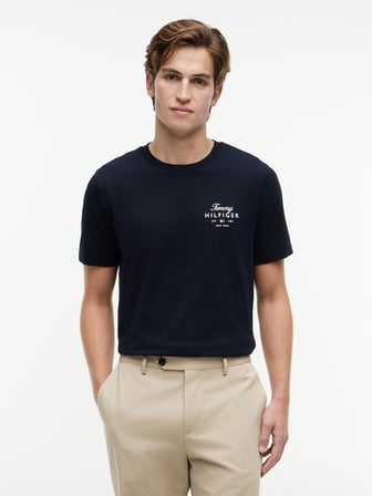 SCRIPT STACK REGULAR TEE Erkek Mavi T-Shirt - MW0MW43224