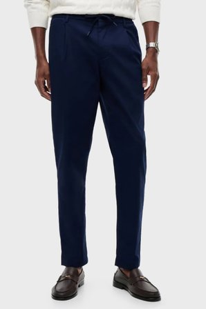 Tommy Hilfiger Pamuklu Tapered Fit Daralan Paça Pantolon Erkek PANTOLON MW0MW39702 DCC LACİVERT