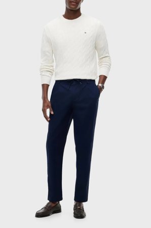 Tommy Hilfiger Pamuklu Tapered Fit Daralan Paça Pantolon Erkek PANTOLON MW0MW39702 DCC LACİVERT