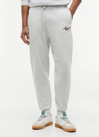 Tommy Jeans Gri Erkek Regular Fit Logo Baskılı Sweatpant DM0DM23903P08 TJM REG SIGNATURE SW
