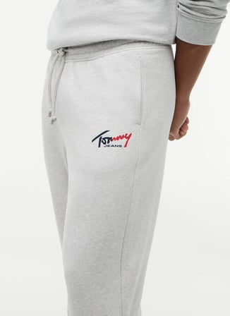 Tommy Jeans Gri Erkek Regular Fit Logo Baskılı Sweatpant DM0DM23903P08 TJM REG SIGNATURE SW