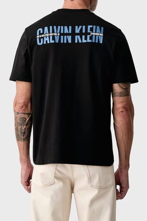 Calvin Klein Logolu % 100 Pamuk Bisiklet Yaka T Shirt LV04RH821GUB1 Erkek T SHİRT LV04RH821G UB1 SİYAH