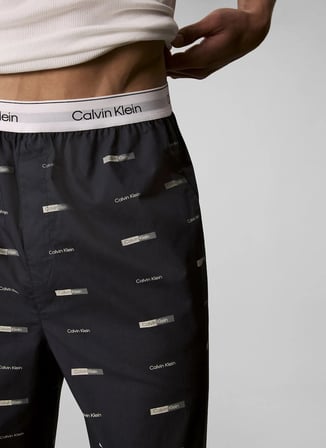 Calvin Klein Siyah Erkek Desenli Eşofman Altı LV00NM2830575_SLEEP PANT