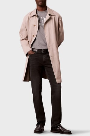 Calvin Klein Pamuklu Slim Fit Orta Bel Dar Paça Jeans LV04RH706G7ZW Erkek KOT PANTOLON LV04RH706G 7ZW SİYAH