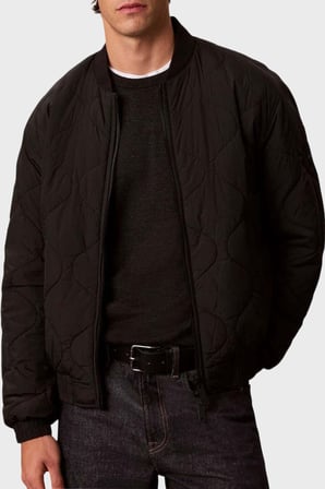 Calvin Klein Çift Taraflı Logolu Relaxed Fit Su İtici Mont LV04RH527GUB1 Erkek MONT LV04RH527G UB1 SİYAH