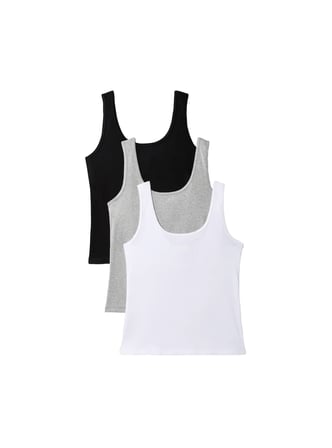 CALVIN KLEIN Kadın Marka Logo Nakışlı U Yaka Fitilli Günlük Kullanıma Uygun BEYAZ Atlet LV00QS7493 IE3