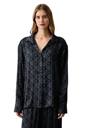 Calvin Klein Kadın Siyah Pijama Takım LV00QS7729 