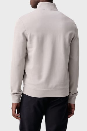 Calvin Klein Logolu Pamuklu Yarım Fermuarlı Dik Yaka Sweat LV04LH229GQCF Erkek SWEAT LV04LH229G QCF BEJ