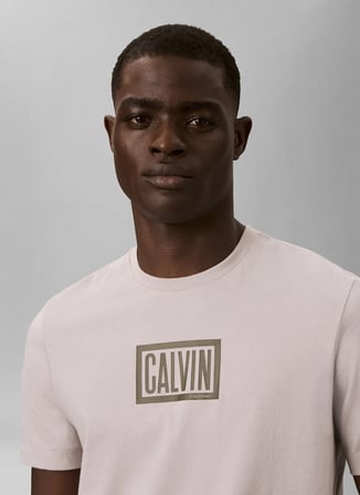Calvin Klein Jeans T-Shirt, L, Açık Gri