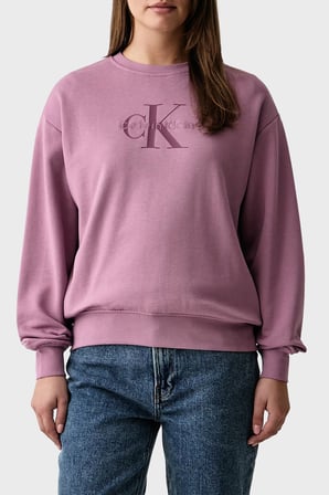 Calvin Klein Pamuklu Relaxed Fit Bisiklet Yaka Sweat LV047B234GVCB Kadın SWEAT LV047B234G VCB PEMBE