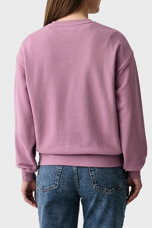 Calvin Klein Pamuklu Relaxed Fit Bisiklet Yaka Sweat LV047B234GVCB Kadın SWEAT LV047B234G VCB PEMBE
