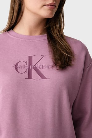 Calvin Klein Pamuklu Relaxed Fit Bisiklet Yaka Sweat LV047B234GVCB Kadın SWEAT LV047B234G VCB PEMBE