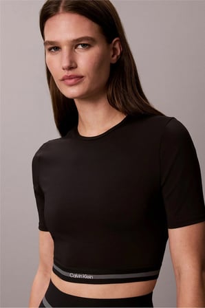 Icon Sport Ss Tee Wıth Wb Kadın Bisiklet Yaka T-Shirt Siyah
